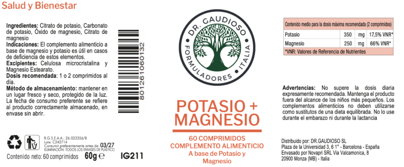 POTASIO + MAGNESIO